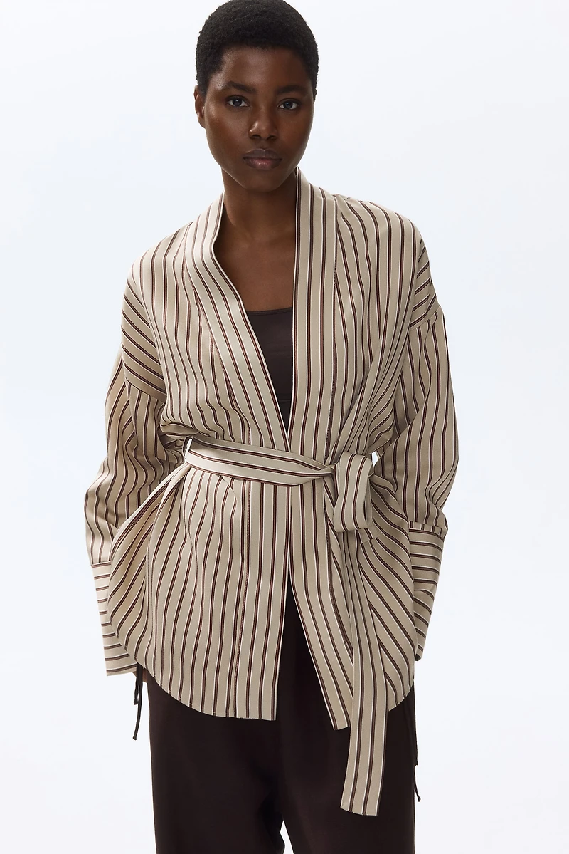 Wrap Top with Tie Belt