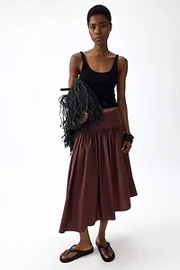 Jupe midi asymétrique