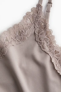 Lace-Trimmed Microfiber Nightgown