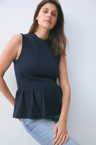 Haut MAMA péplum en fin tricot