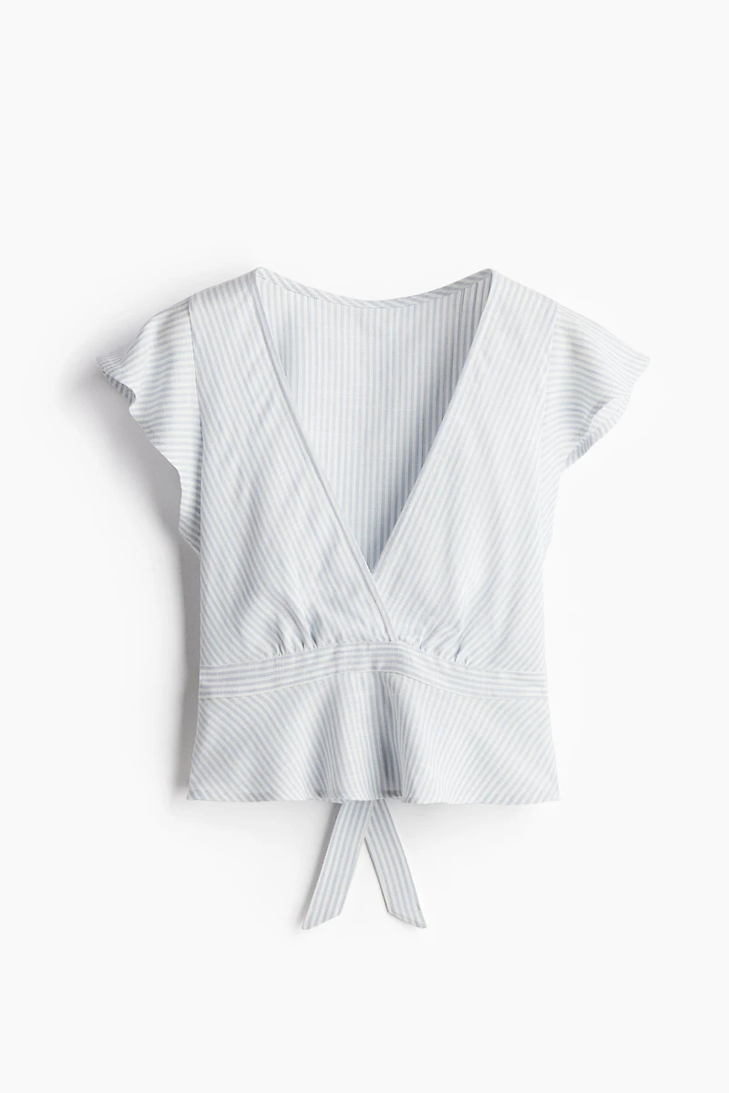 Linen-Blend Blouse