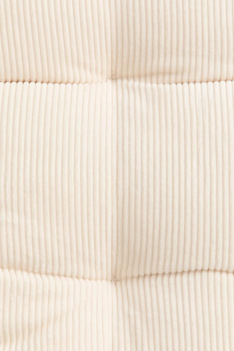 Coussin d'assise rectangulaire en velours côtelé