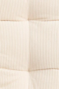 Coussin d'assise rectangulaire en velours côtelé