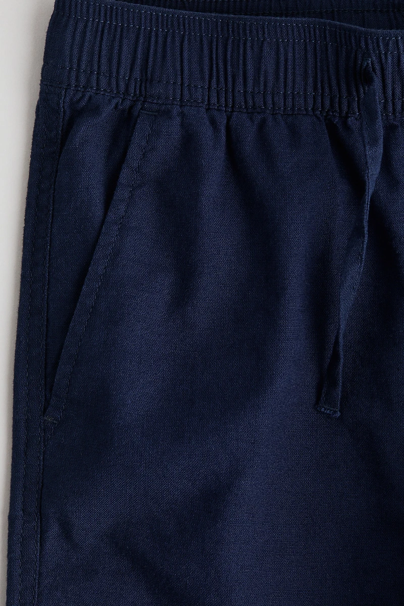 Linen-Blend Pants