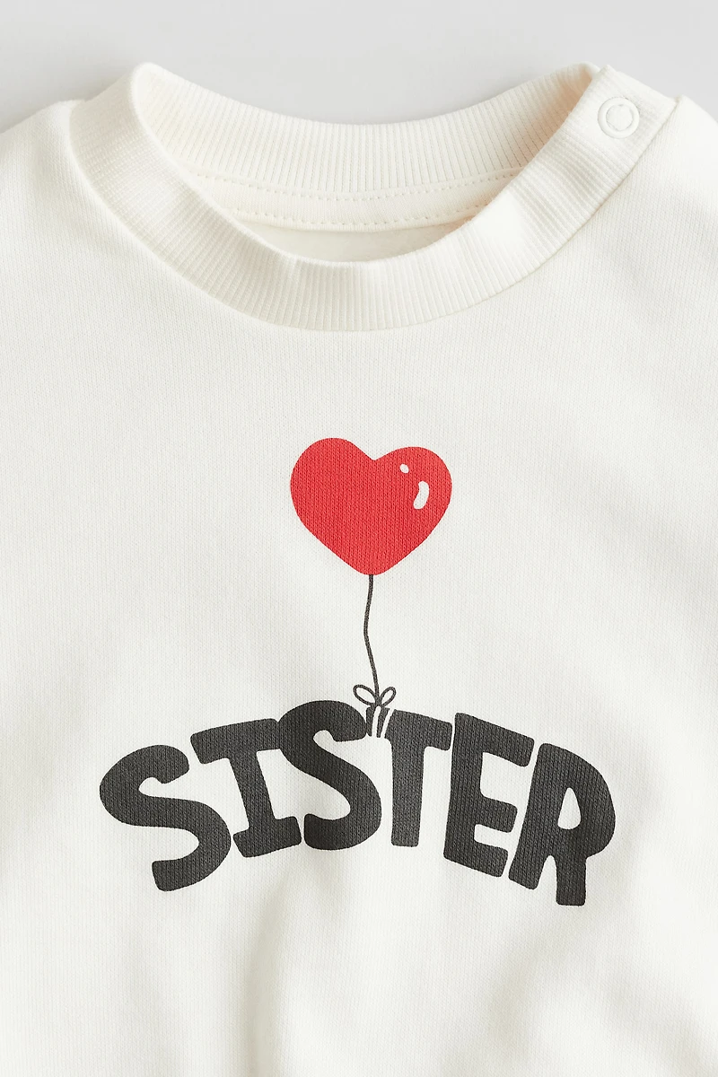 Sweatshirt with Printed Motif