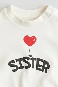 Sweatshirt with Printed Motif