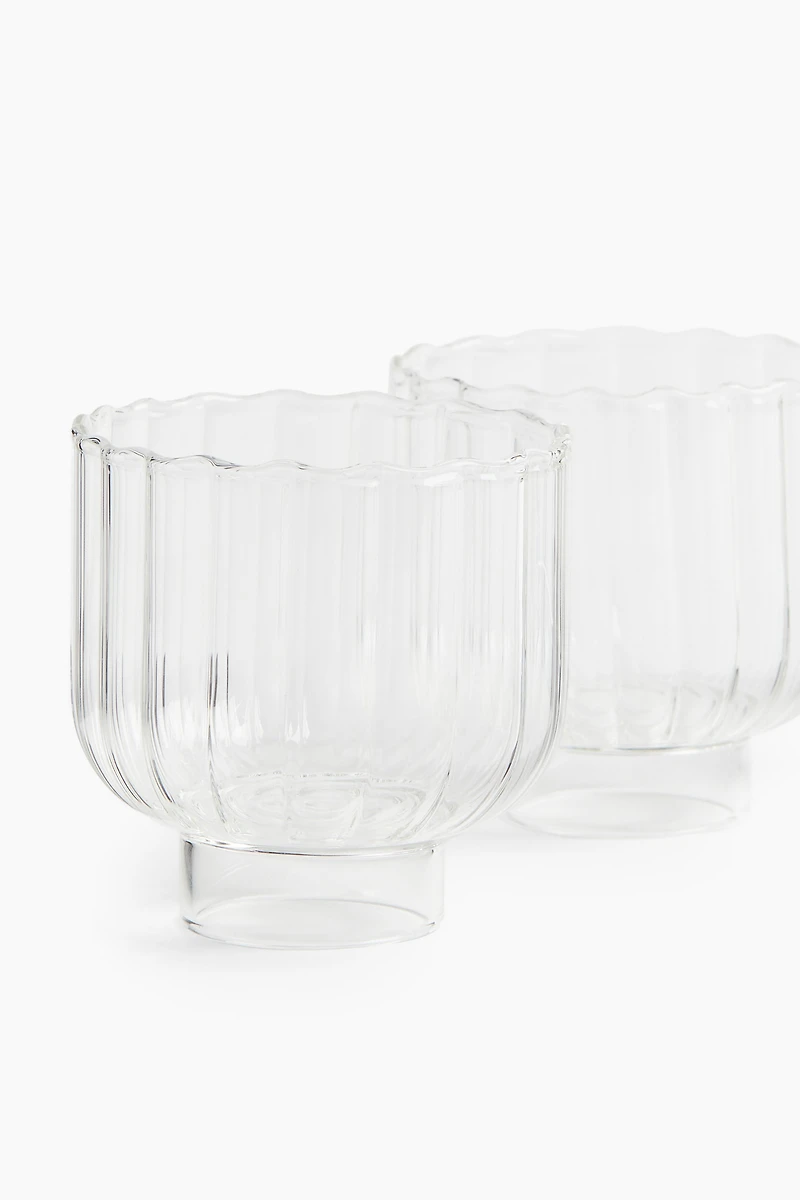 2-pack fluted tumblers