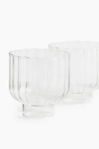 2-pack fluted tumblers