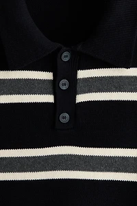 Loose-Fit Knit Polo Shirt