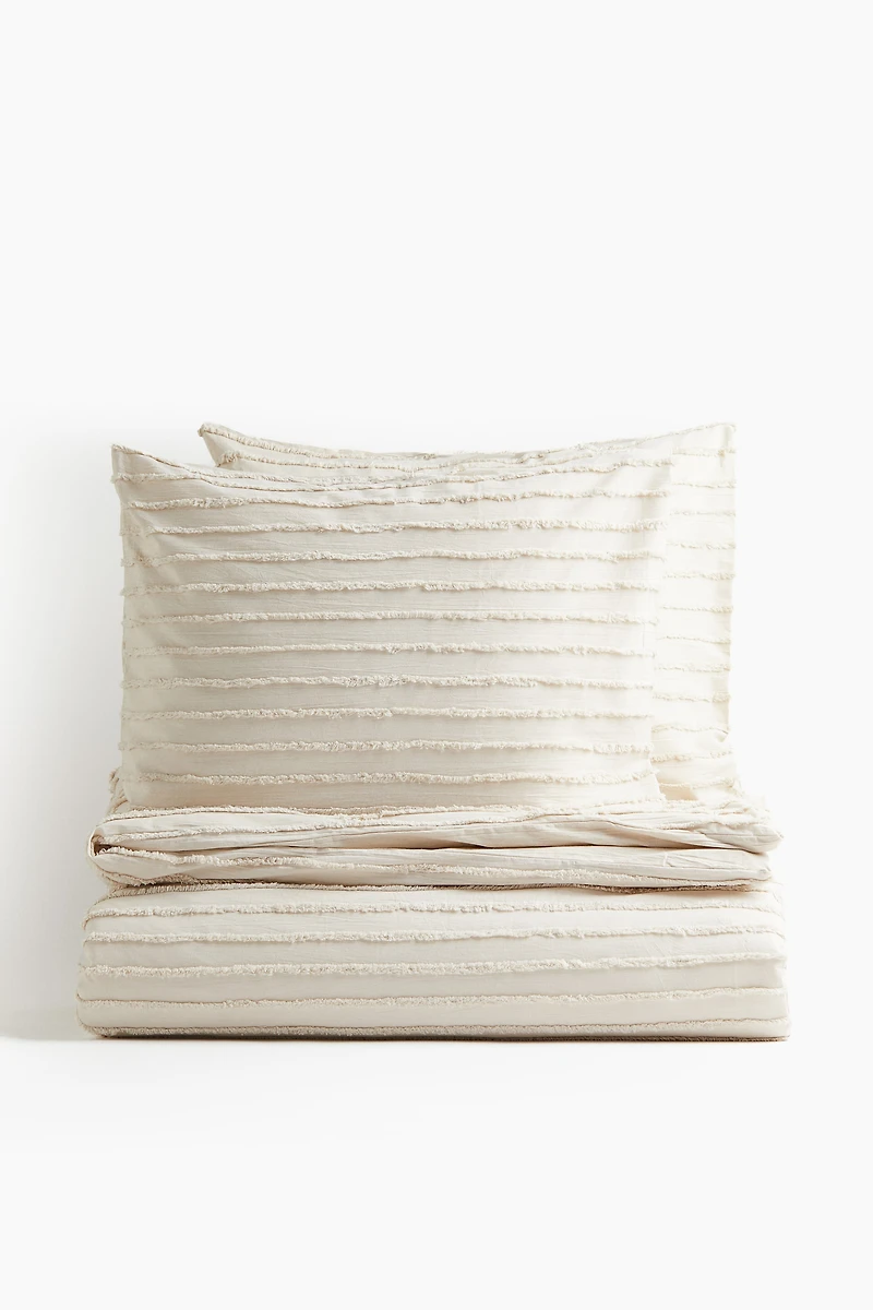 Tufted King/Queen Duvet Cover Set