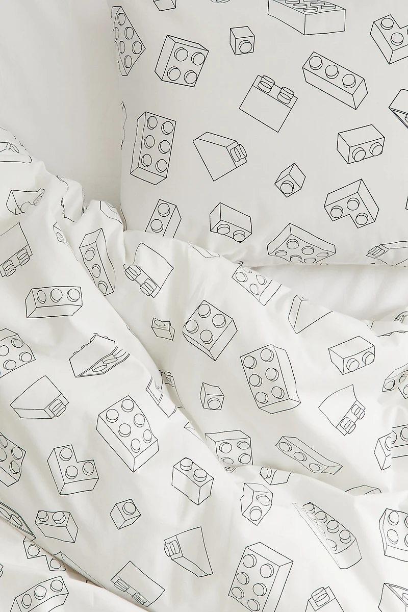 Enveloppe de couette en coton à motif