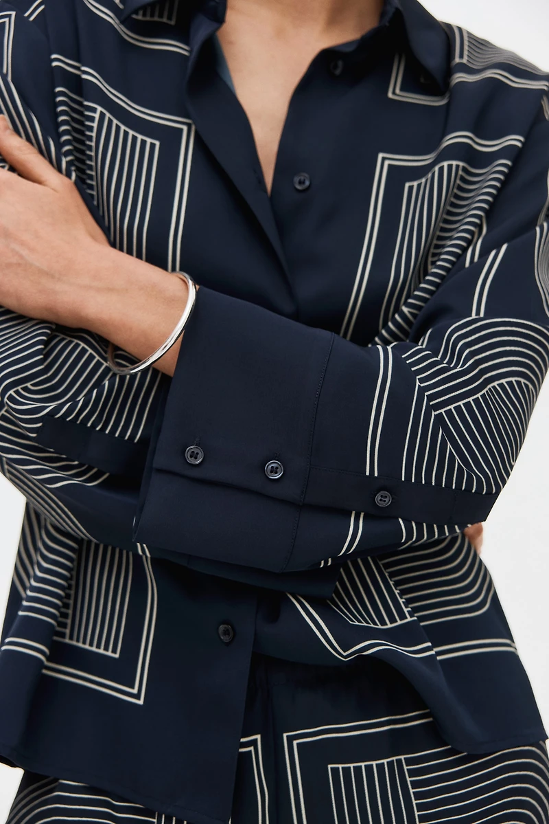 Chemise grande taille en sergé