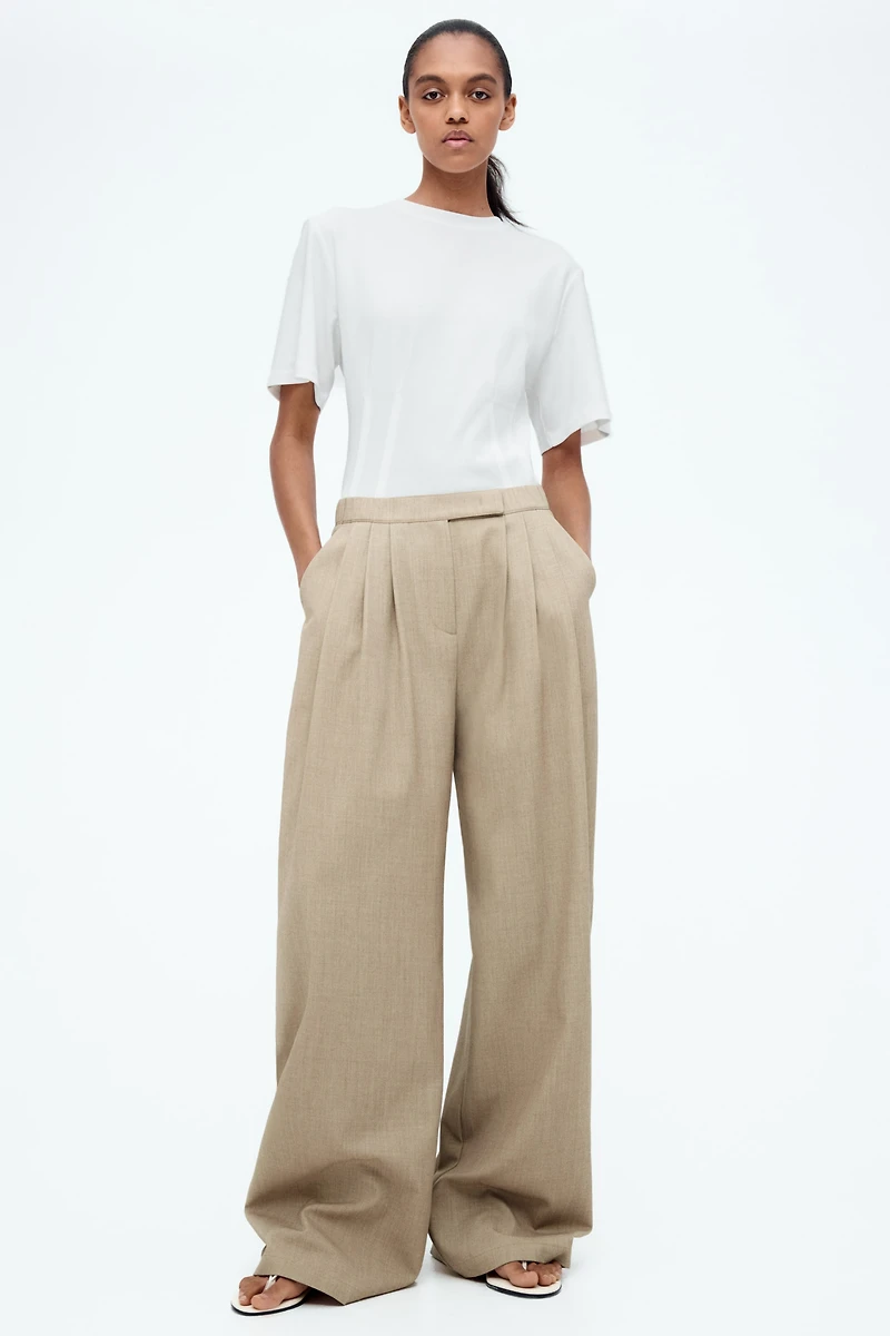 Pleat-Front Pants