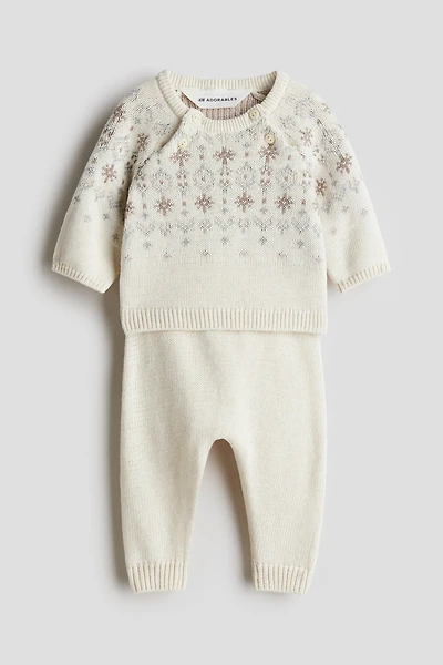 2-Piece Fine-Knit Cotton Set
