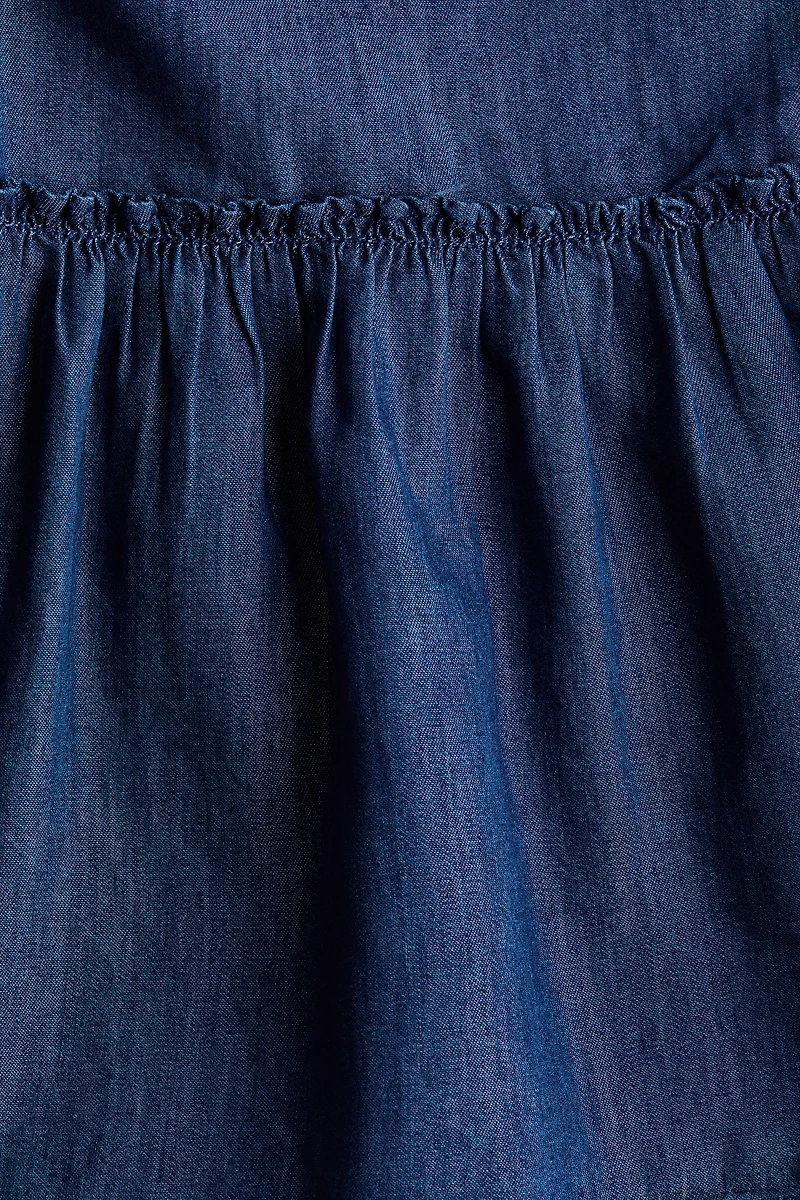 Robe à volants en denim