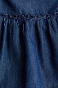 Robe à volants en denim