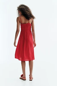 Smocked Strappy Dress