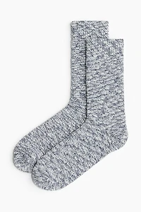 Bas en tricot côtelé