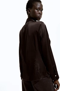 Fitted Satin Shirt