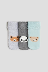 Lot de 3 paires chaussettes en bouclette
