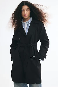 Imperméable au genou en sergé