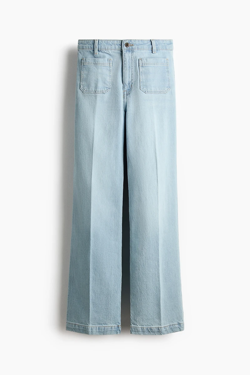 Jean large taille haute