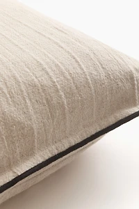 Housse de coussin en lin mélangé