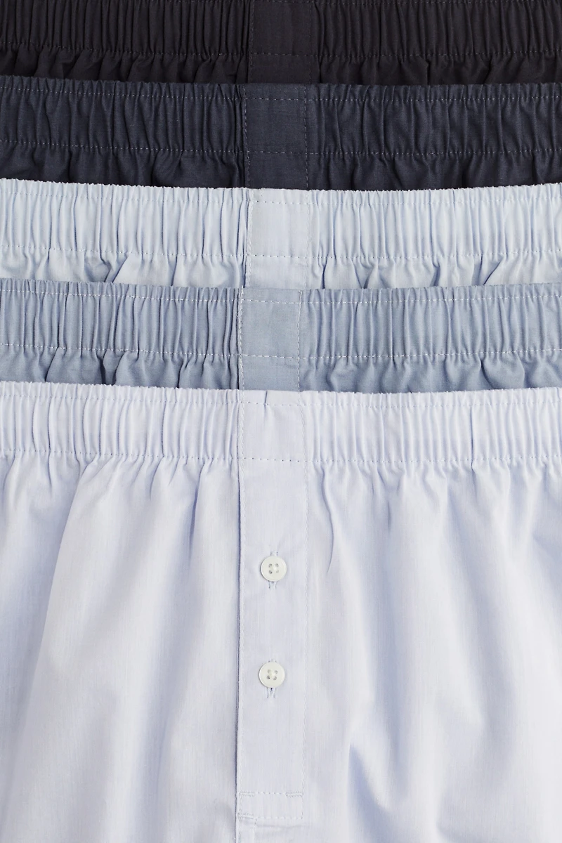 5-pack Woven Cotton Boxer Shorts