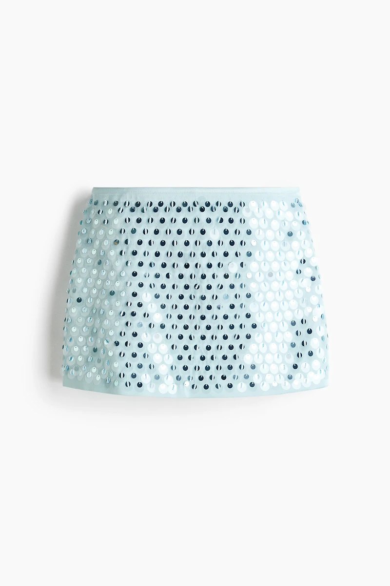 Sequined Mini Skirt