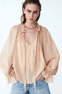Ruffle-Collar Blouse