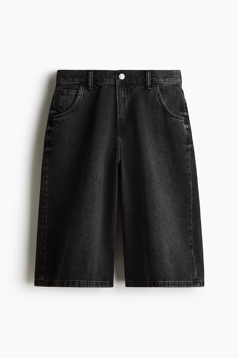 Super-Baggy Denim Shorts