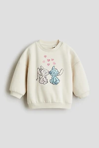 Printed Brushed-Inside Sweatshirt
