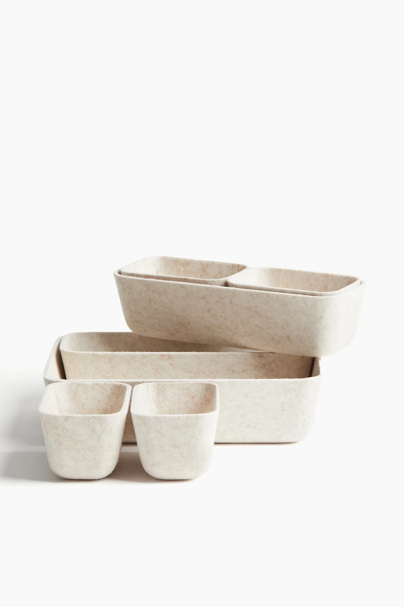 Ensemble de 7 paniers de rangement en feutre