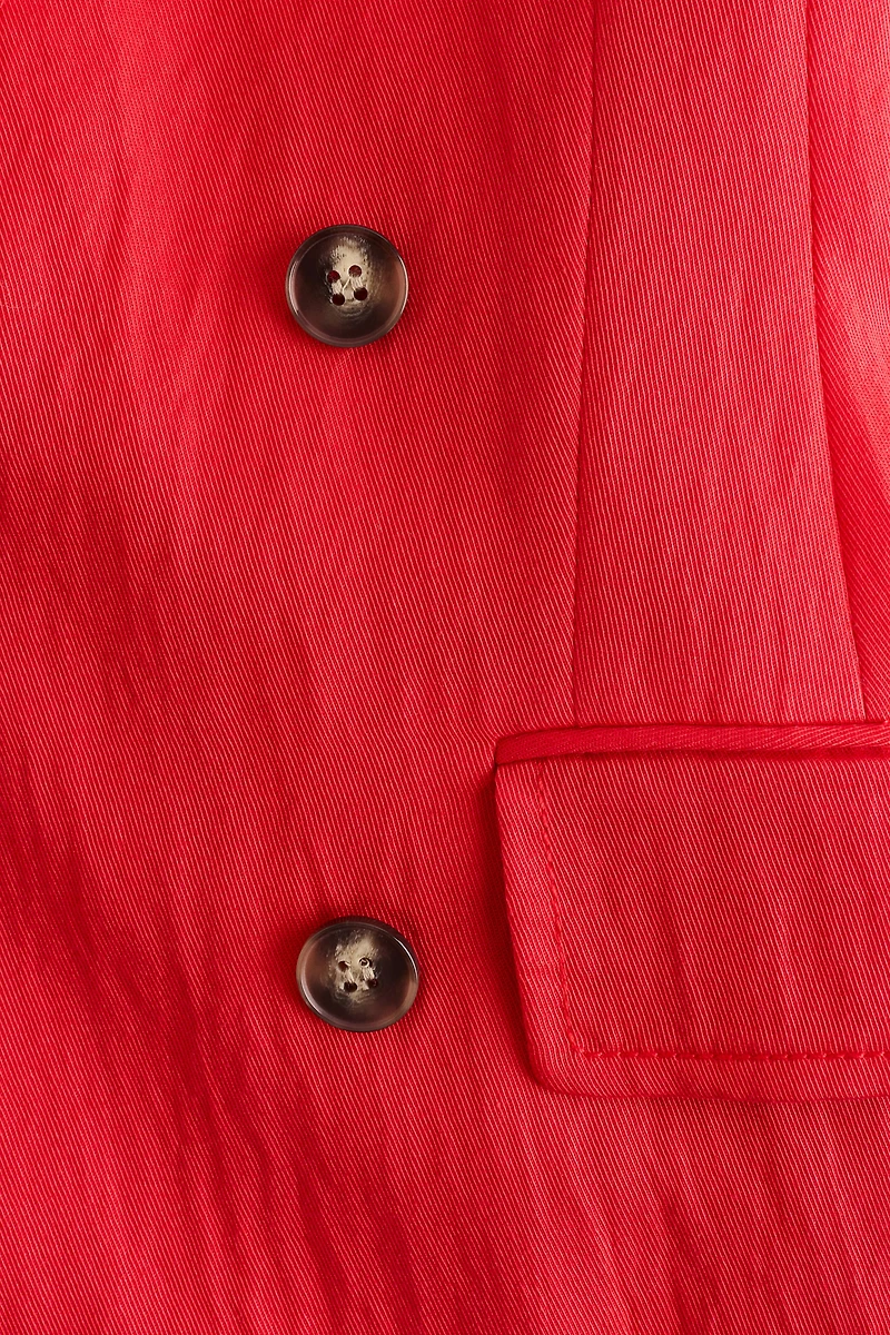 Linen-Blend Jacket Dress