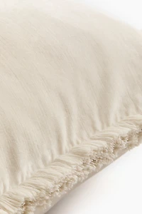 Velvet Cushion Cover with Fringe