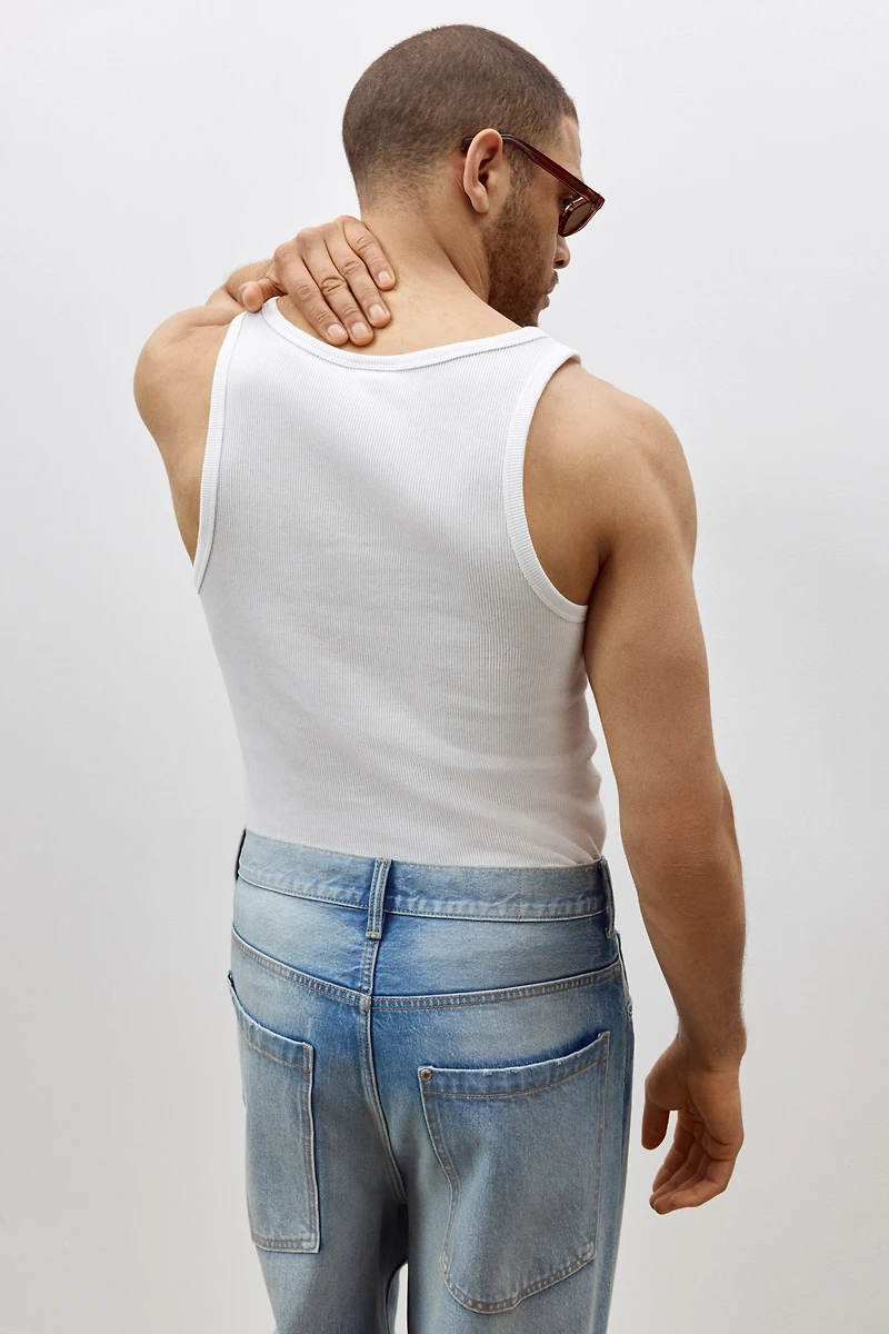 Slim Fit Ribbed Tank Top