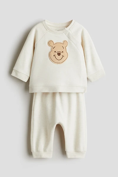 2-Piece Appliquéd Sweatsuit