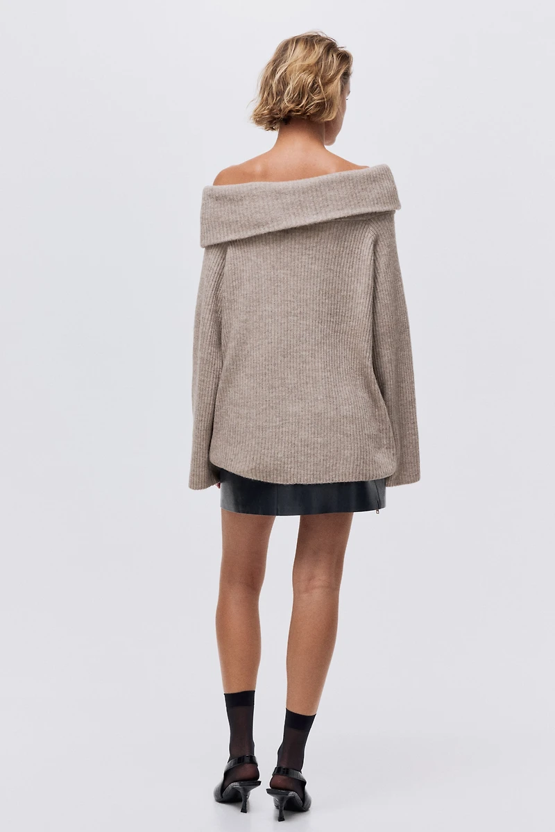 Off-the-Shoulder Sweater