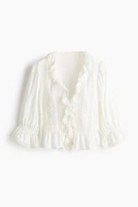 Lace-Trimmed Blouse