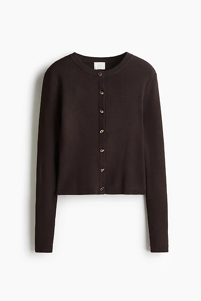 Rib-Knit Cardigan