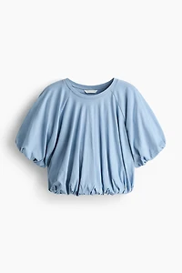Bubble-Hem Cotton Top