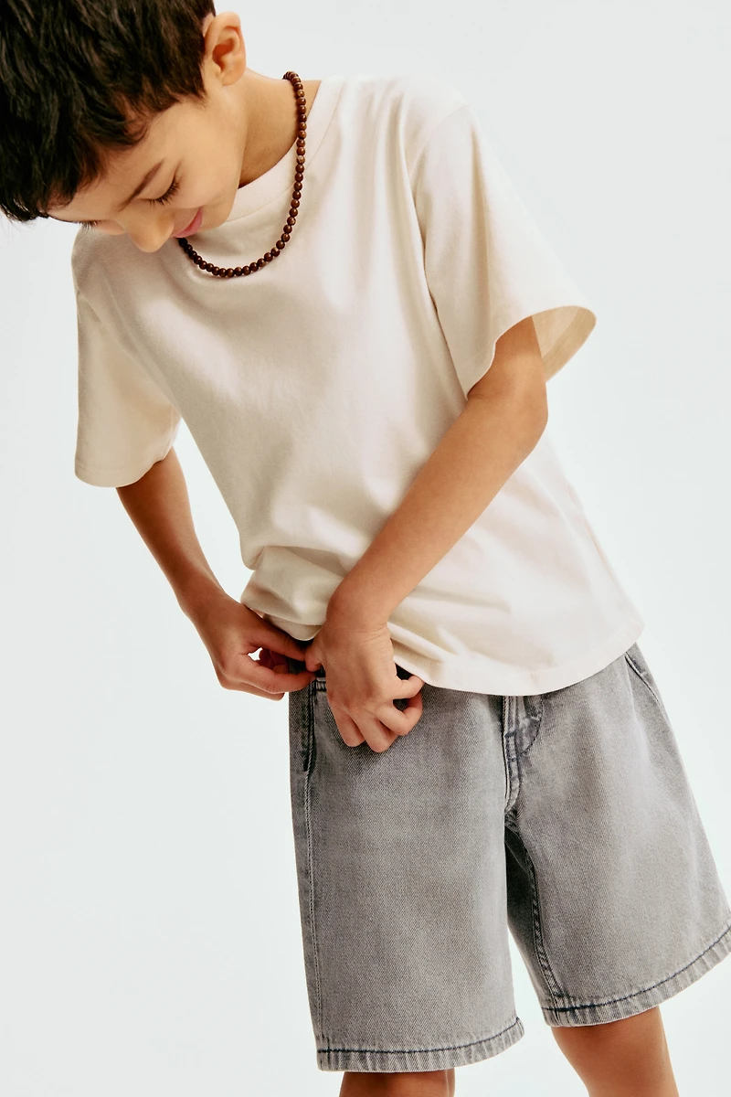 Loose-Fit Denim Shorts
