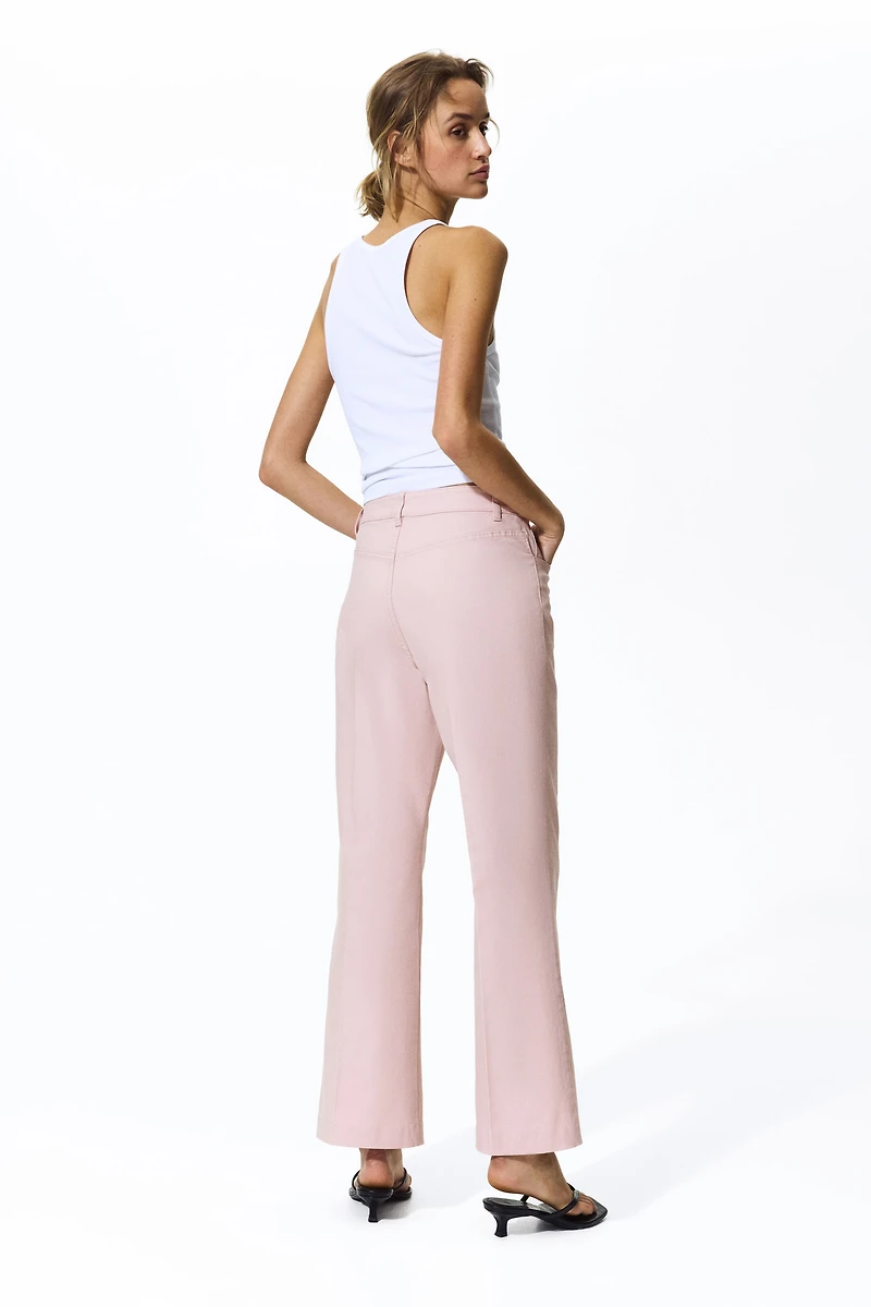 Bootcut Cotton Canvas Pants