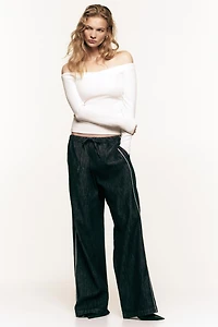 Denim Drawstring Pants