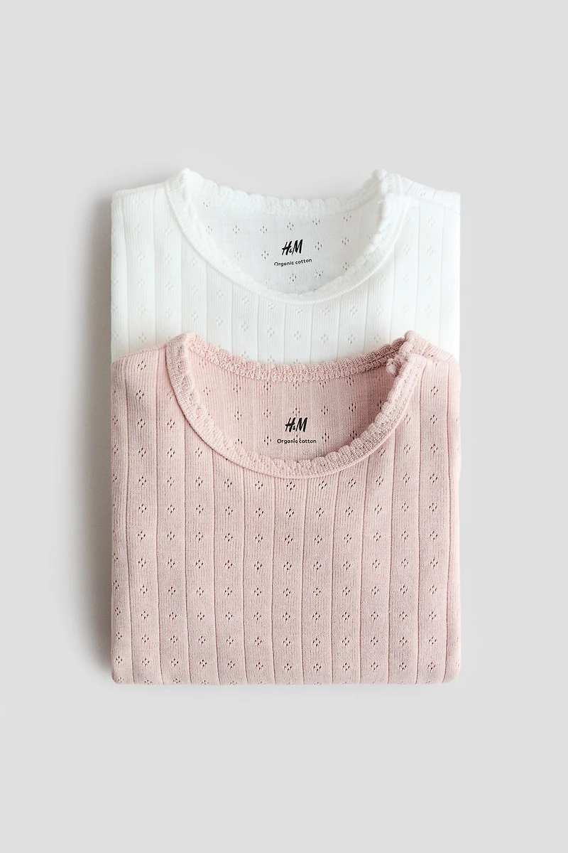 2-Pack Cotton Pointelle Bodysuits