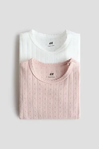 2-Pack Cotton Pointelle Bodysuits