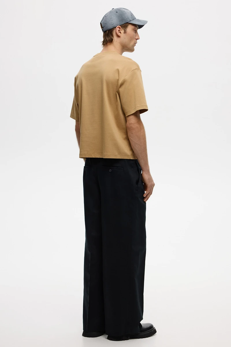 Loose-Fit Linen-Blend Pants