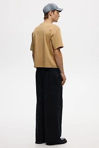 Loose-Fit Linen-Blend Pants