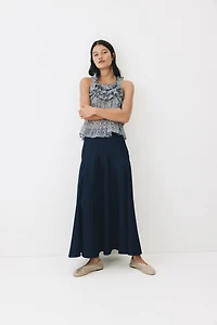 Flared Denim Skirt