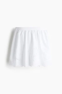 Skirt with Eyelet Embroidery